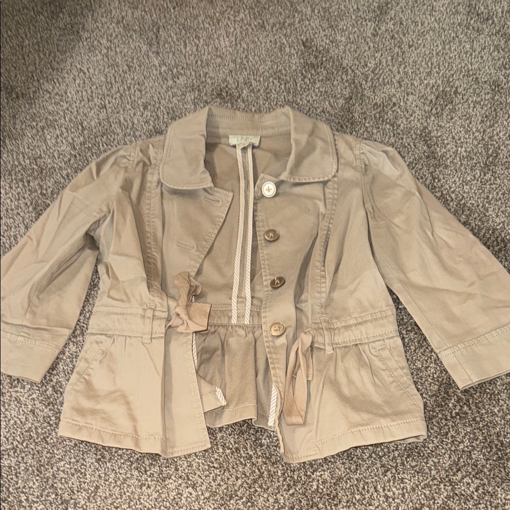 Stylish Tan Jacket With Button Details - image 1